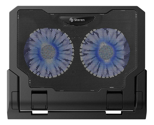 Com-098 Base De Enfriamiento Para Laptop C/led 5 Posiciones Negro Azul