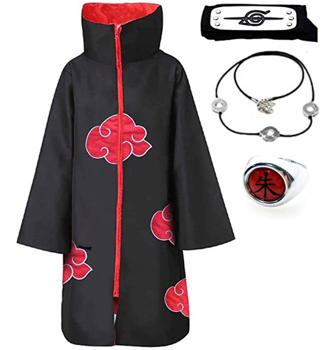 Disfraz De Capa Naruto Mingyue Diadema Y Anillo Itachi 