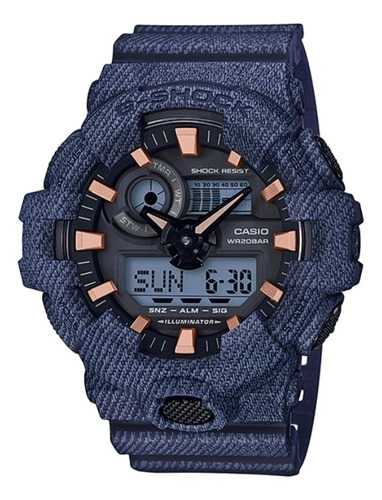 G Shock Ga 700de 2a Original Color Denim Jean Sumergible 