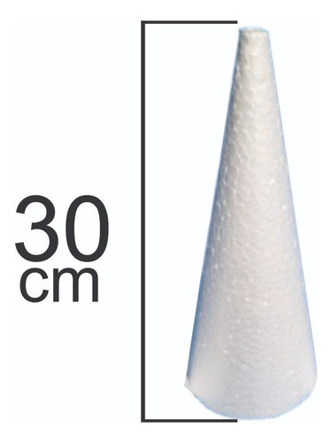 Cone Em Isopor 30cm Kit Com 2 Unidades