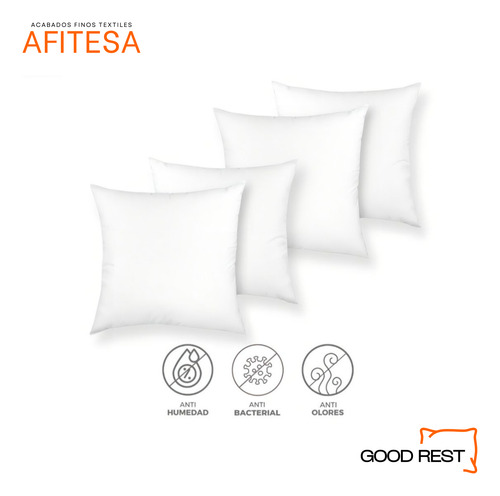 Relleno Para Cojín Good Rest Microfibra Lavable 45x45 4 Pack