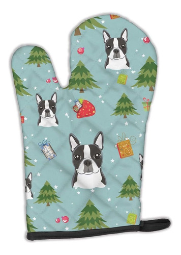 Carolines Treasures Guante De Horno Boston Terrier De Navida