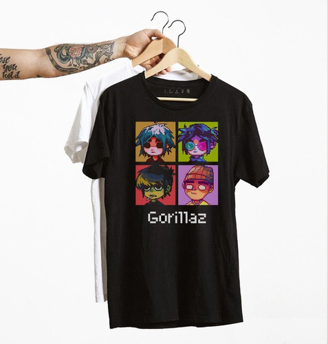 Remera Gorillaz 100% Algodón Icaro Remeras Local Almagro