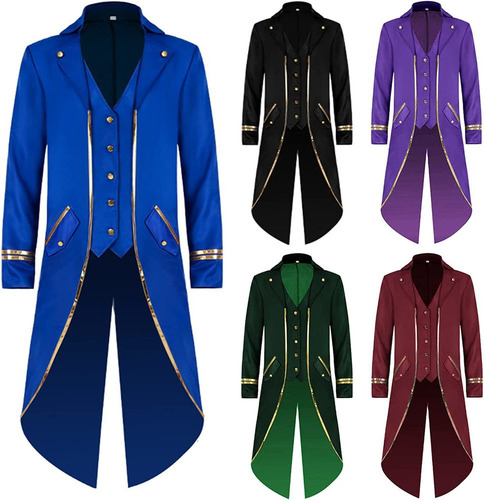 Chaqueta Medieval For Hombre, Estilo Gótico, Victoriano