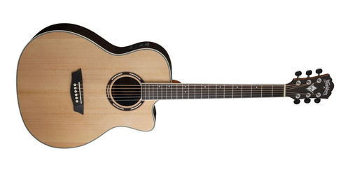 Imagen 3 de 4 de Guitarra electroacústica Washburn Apprentice AG70CE natural