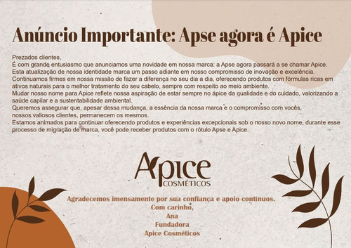 Shampoo Apice Limpeza Suave Nutri Waves Profissional 1000ml
