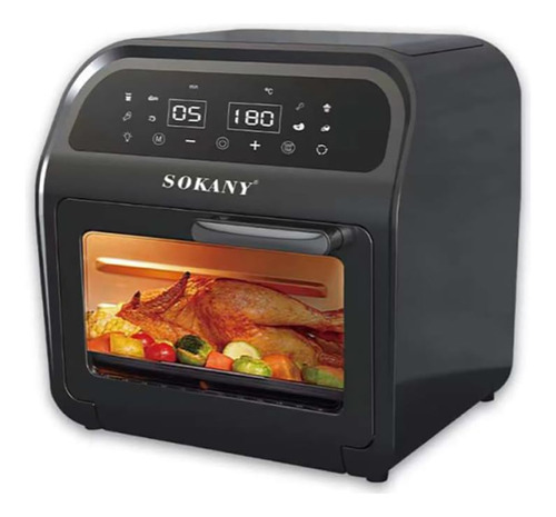 Sokany Horno Freidora De Aire Gen 1500w 17qt 3x1 - Multifunc