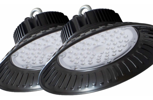 Set X2 Campana Led Ufo 300 Watt C/ 160 Led Metal P/ Colgar