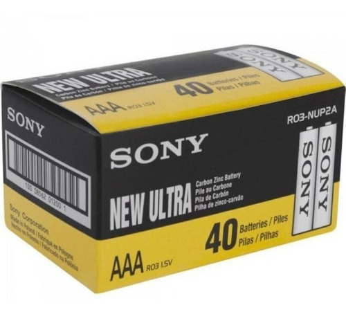 Caja 40 Pila Zinc Carbon Sony Aaa New Ultra Super Heavy Duty