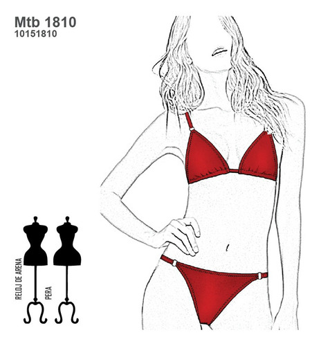 ( Moldes De Ropa)  Malla  Bikini Mujer 1810