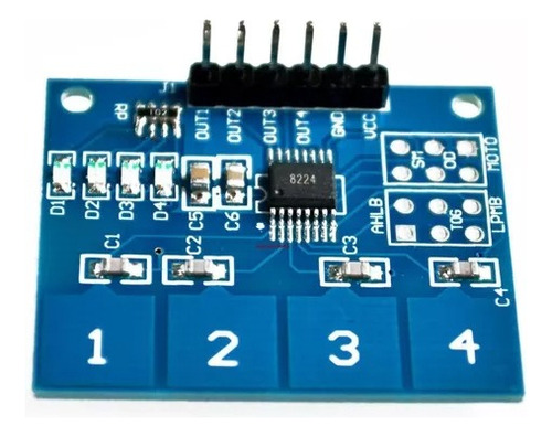 Teclado Módulo Sensor Touch Capacitivo 4 Vias Ttp224