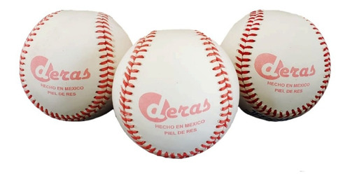 Pelota Béisbol 100% Piel Medida Y Peso Oficial 3 Pack