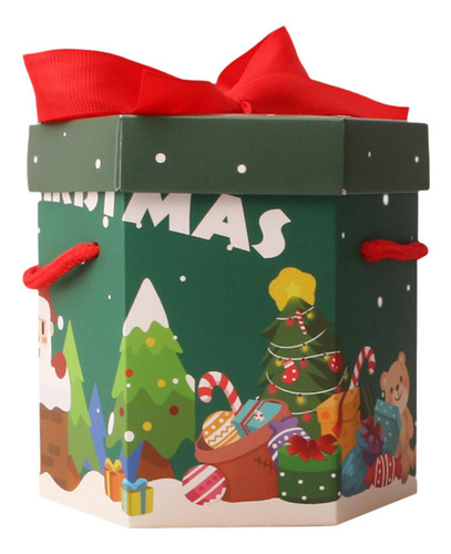6 Caja De Regalo De Navidad, Contenedor De Dulces Para Las