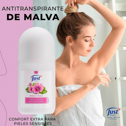 Imagen 6 de 8 de 2 Deo Roll On Antitranspirante Malva Y Edelweiss Swiss Just