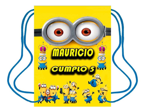 20 Morralitos Dulceros Personalizados Fiestas - Minions