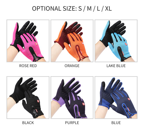 Manoplas Cálidas De Invierno Con Pantalla Completa Gs Para H