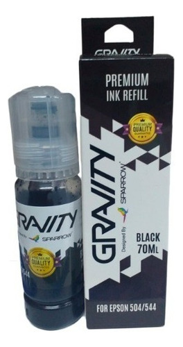 Frasco Tinta 70ml Negra Comp 544 P/ Epson L3110 L3150 L4150