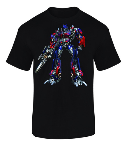 Camiseta Manga Transformers Autobots Movie Series Black X