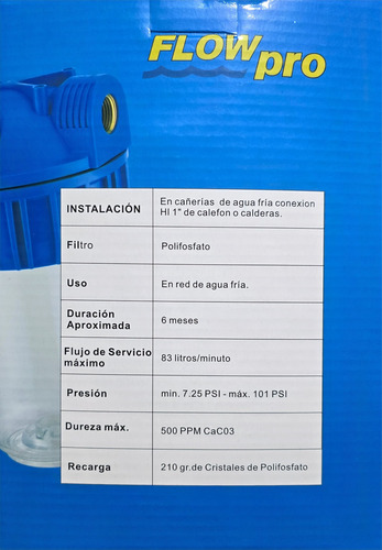 Filtro Purificador De Agua Para Termo Calefón Y Caldera 1/2