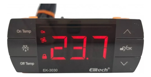 Control Elitech Ek-3030 220v 3 Relay 2 Sondas -40ºc +110ºc 