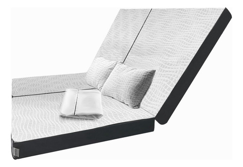 Colchón King Plegable Silver Edition + Sábanas + Almohadas Blanco