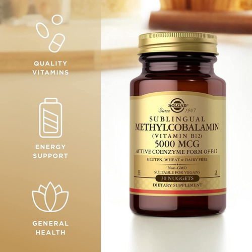 Vitamina B-12 5000 Mcg Sublingual 30 Pepitas Solgar