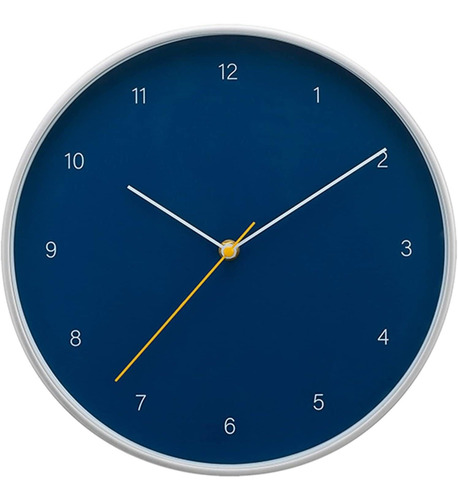 Reloj De Pared Temple Modern, 12 Pulgadas, Azul Marino