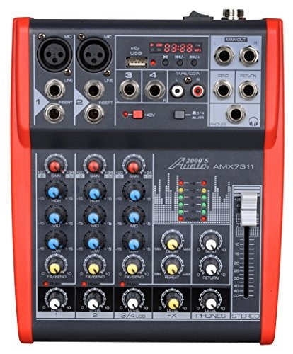 Audio2000 S Amx7311 Mezclador De Cuatro Canales Profesional