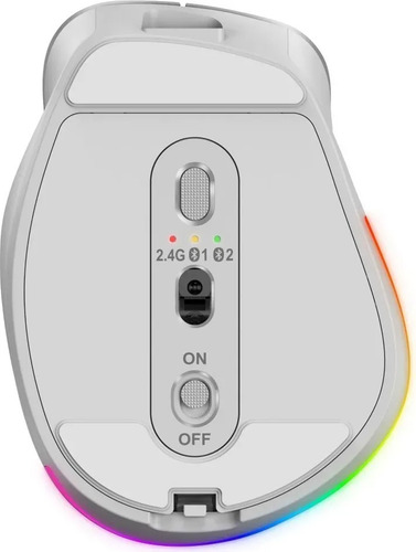 Mouse Genius Inalambrico Bt Recargable Ergo 9000s Pro Silver Color Gris