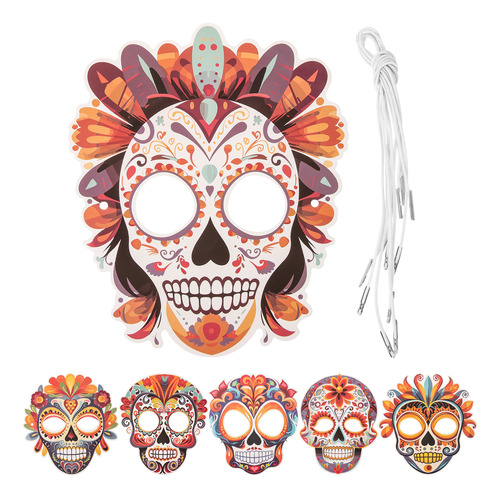 Máscara Del Día De Los Muertos, Calavera De Papel, Decoració