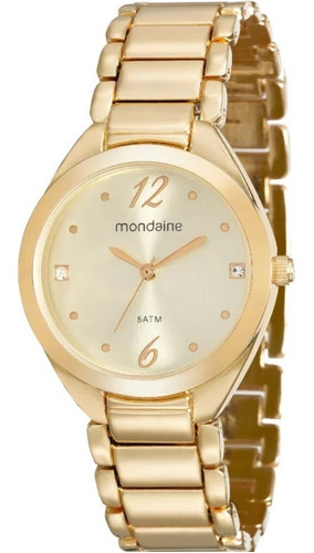 Relógio Mondaine Feminino Dourado Classico 53566lpmvde1
