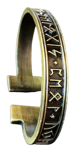 Brazalete Iniciación Vikingo Con Runas Nórdicas Para Hombre