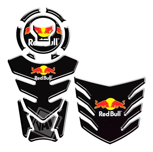 Kit Adesivo Tanque Bocal Rabeta Fan Titan 160 Red Bull 33