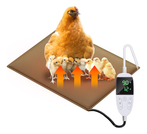 Almohadilla Térmica Pollos Termostato, Lecho Cálido P...