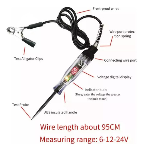 Probador De Corriente Automotriz 3 - 48v