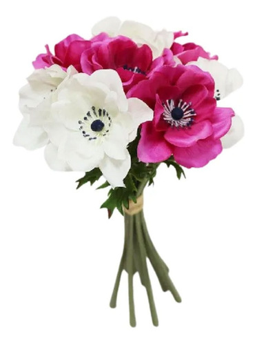 Ramo De Flores Artificiales  Anemonas 27cm