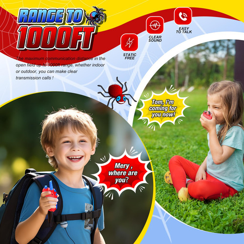 Walkie Talkies 2 Radios Spiderman Niños Regalo Navidad 2