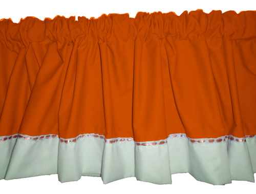 Baby Doll Ropa De Cama Regal Ventana Cenefa, Color Naranja