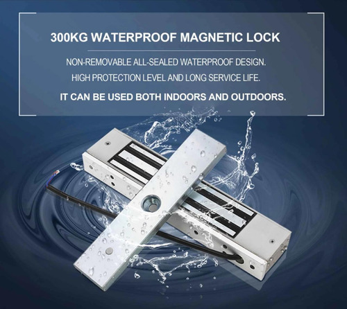 Cerradura Electromagnética Exterior 280kg Con Herrajes Zl Aluminio