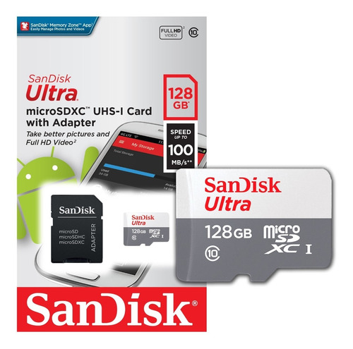 Tarjeta Memoria Micro Sd Sandisk Ultra 128gb Clase 10 Origin