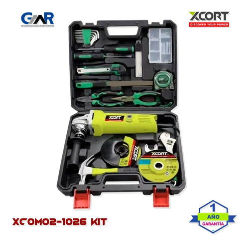 Esmeril Angular Amoladora 4 1/2'' 750w Xcort Xcom02-1026kit