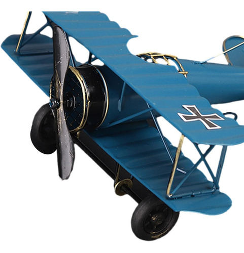 Biplano Modelo De Avión Vintage, Adorno De Accesorios