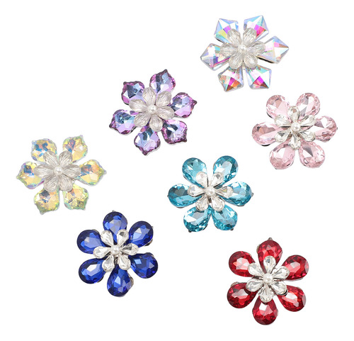 Decoraciones Con Diamantes De Imitación, 7 Unidades, Con Par
