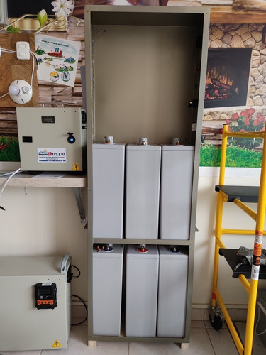 Imagen 7 de 10 de Gh-1090 Kit Planta Solar Panel Inversor Híbrido Baterías Gel
