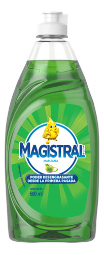 Detergente Magistral Ultra Manzana sintético en botella 500 ml