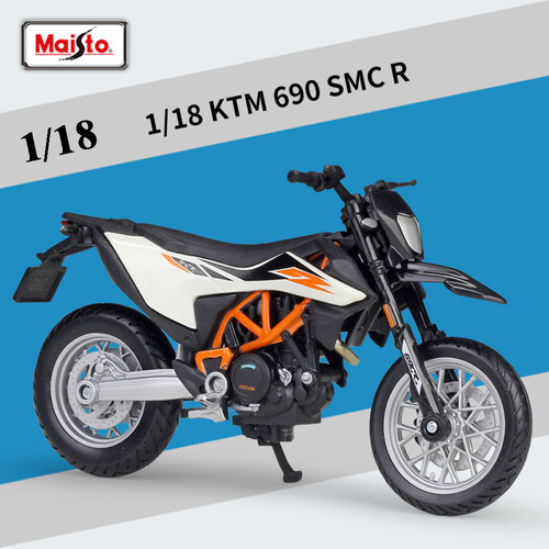 Ktm 690 Duke Miniatura Metal Moto Con Base Expositora 1/18