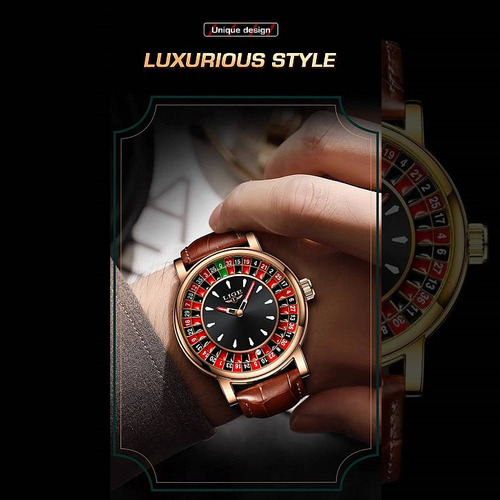 Relógio Roulette Luxo Cassino Roleta Elite Lige + Fichas
