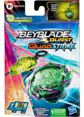 Beyblade Quad Strike 4 En 1 - Chain Kerbeus K8 Hasbro