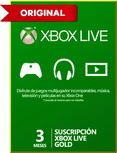 Xbox Live Gold 3 Meses 90 Día / Código Membresía Suscripción