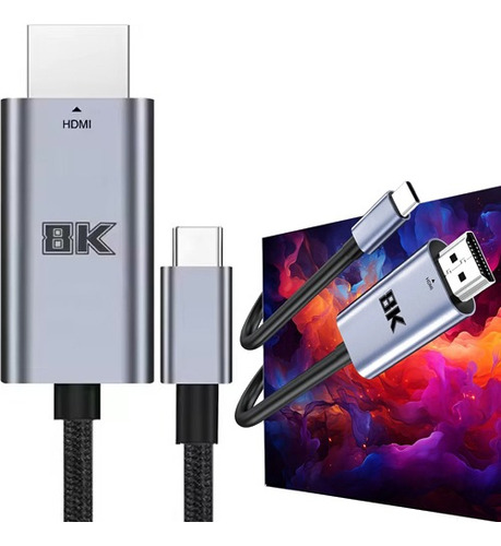 Cable Adaptador Usb-c A Hdmi 8k Usb Tipo C Mac Pc Android